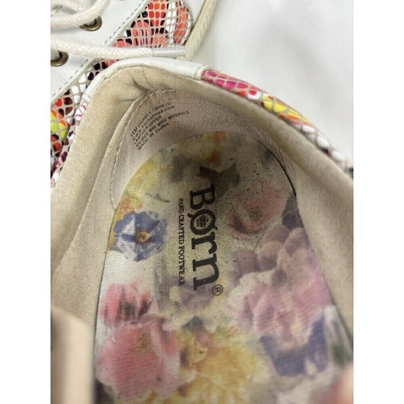 Born Mosaic Tamara Tamera Sneakers White Leather Brights 11 - Picture 10 of 12